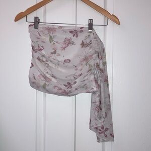 Tube top with floral design